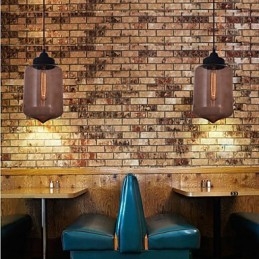 70 W moderni lasiriippuvalaisin läpinäkyvässä pullossa