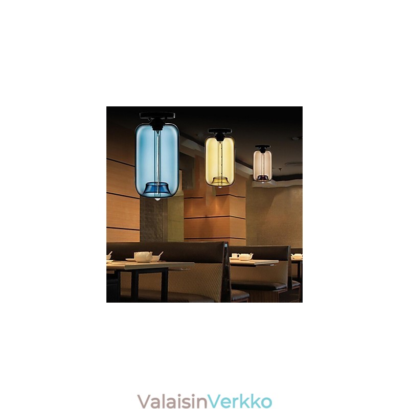 Retro Creative yhden pään lasiriippuvalaisin kahvila Goldfish Bowlissa