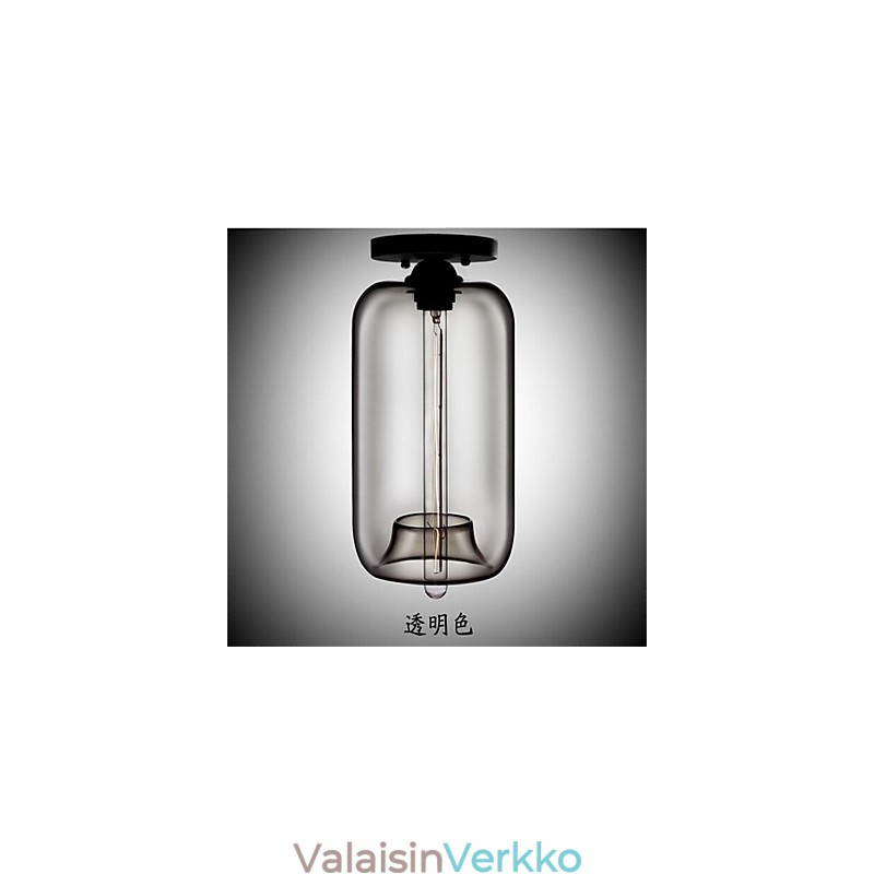 Retro Creative yhden pään lasiriippuvalaisin kahvila Goldfish Bowlissa