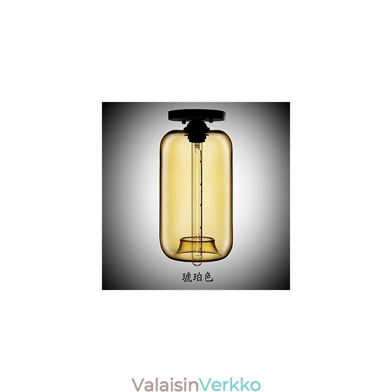 Retro Creative yhden pään lasiriippuvalaisin kahvila Goldfish Bowlissa