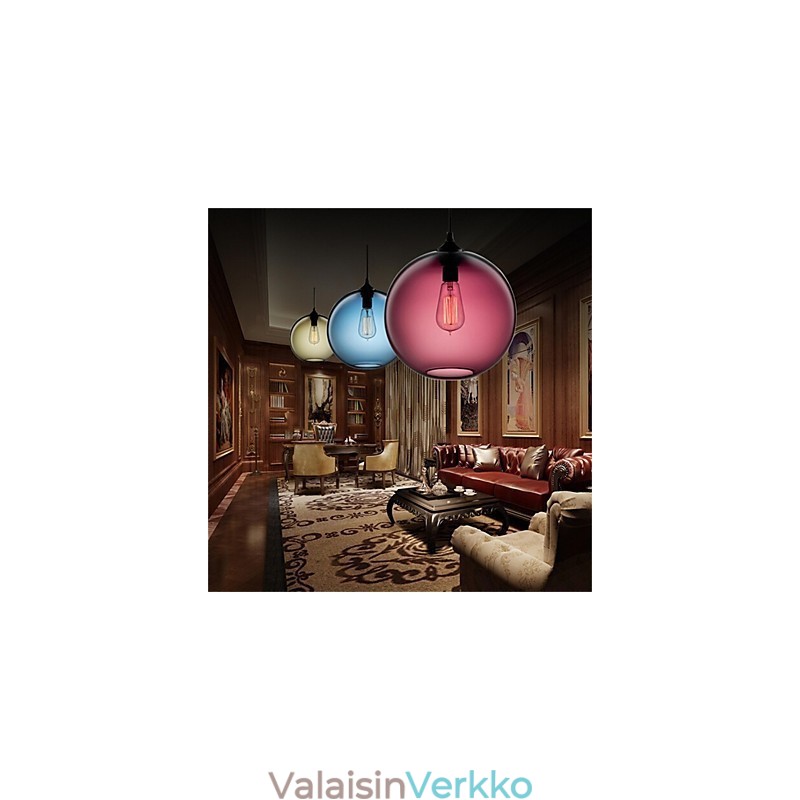 Retro Creative yhden pään lasiriippuvalaisin kahvila Goldfish Bowlissa