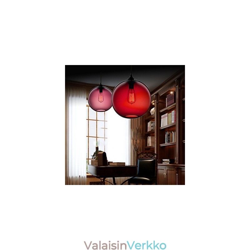 Retro Creative yhden pään lasiriippuvalaisin kahvila Goldfish Bowlissa