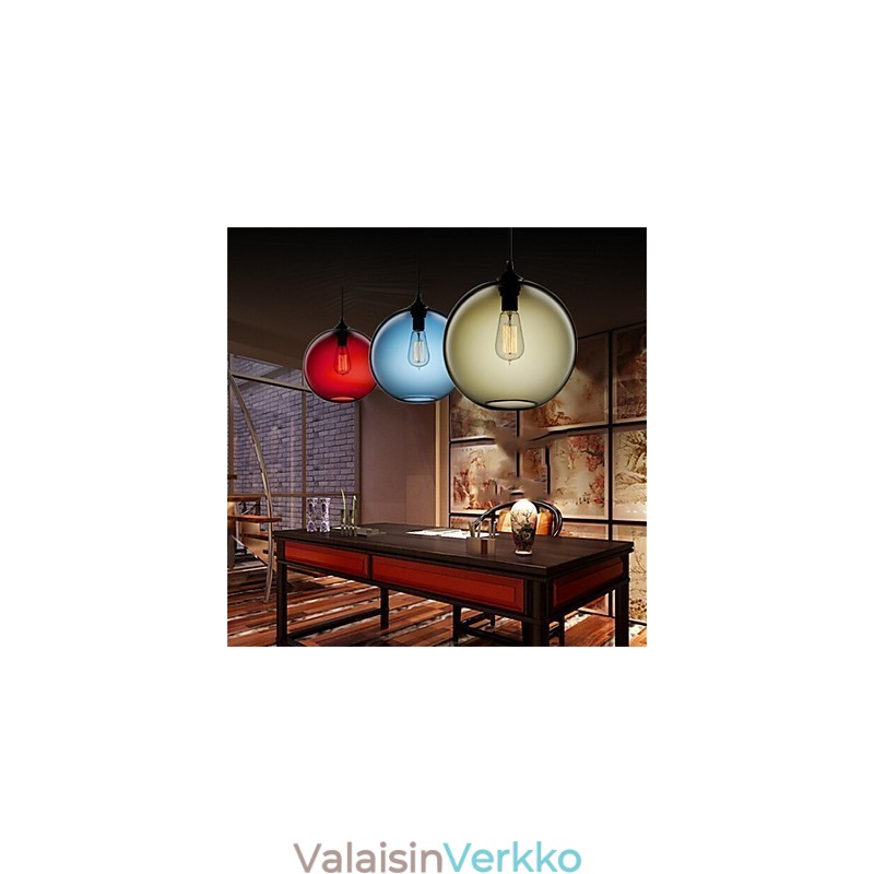 Retro Creative yhden pään lasiriippuvalaisin kahvila Goldfish Bowlissa