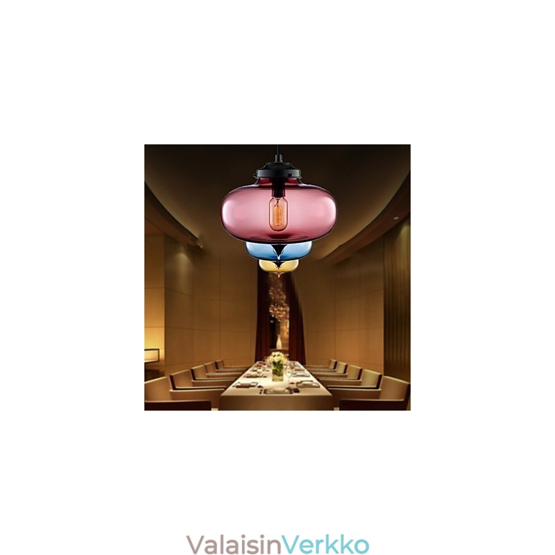 Retro Creative yhden pään lasiriippuvalaisin kahvila Goldfish Bowlissa