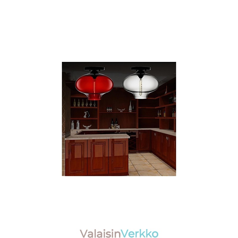 Retro Creative yhden pään lasiriippuvalaisin kahvila Goldfish Bowlissa