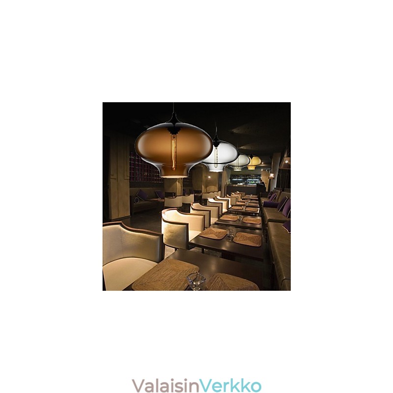 Retro Creative yhden pään lasiriippuvalaisin kahvila Goldfish Bowlissa