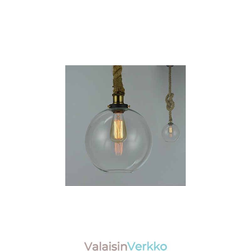 American Country Vintage Industrial Creative lasikattokruunu yksipää köysi