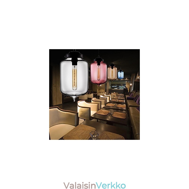 Retro Creative yhden pään lasiriippuvalaisin kahvila Goldfish Bowlissa