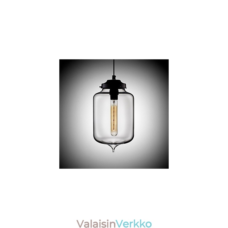 Retro Creative yhden pään lasiriippuvalaisin kahvila Goldfish Bowlissa