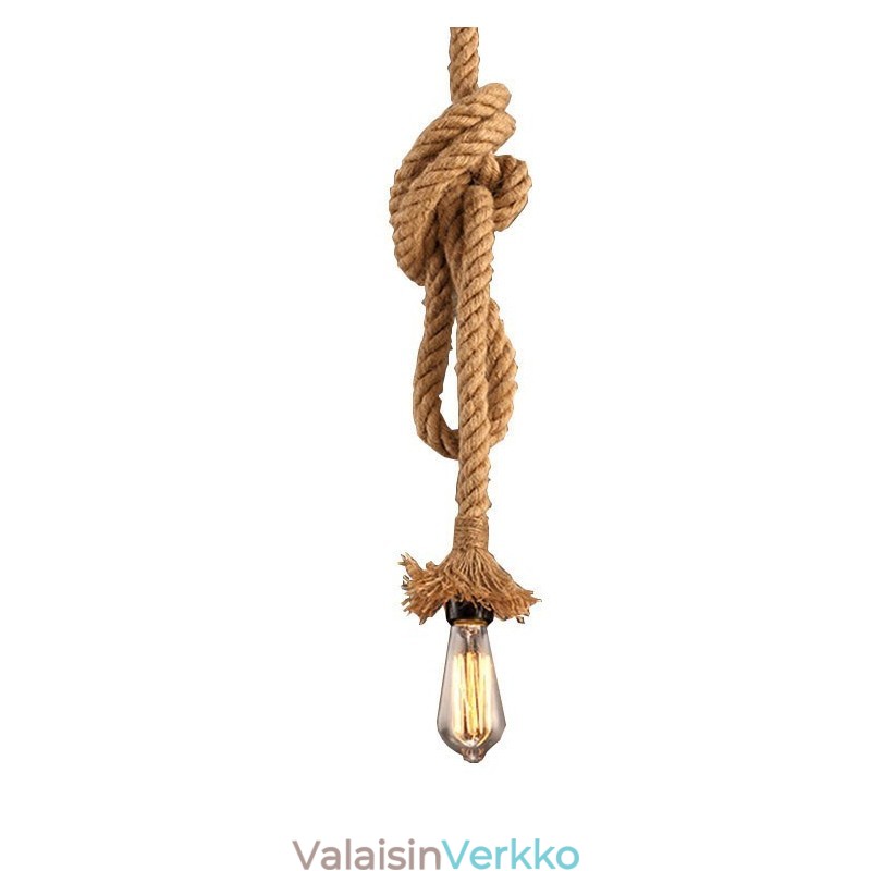 1 kevyt DIY Art hamppuköysi Kevyt luova hamppuköysikruunu, pitkä 100 cm Lähetä 1 lamppu
