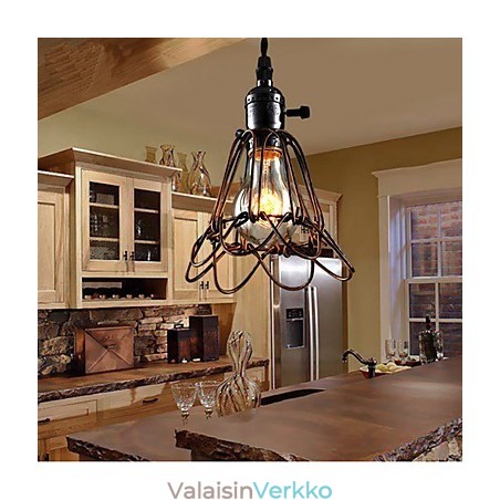 American Country Industrial Wind Lamp Retro Pieni Kattokruunu Rautahäkki American Country Industrial Wind Lamp Retro Pieni Kattokruunu Rautahäkki