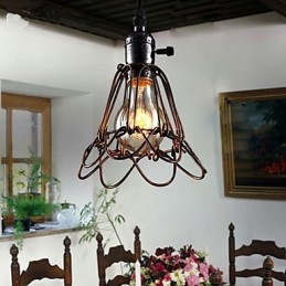 American Country Industrial Wind Lamp Retro Pieni Kattokruunu Rautahäkki