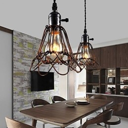 American Country Industrial Wind Lamp Retro Pieni Kattokruunu Rautahäkki