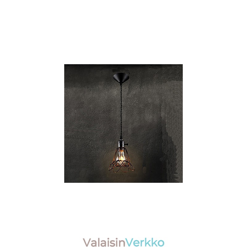 American Country Industrial Wind Lamp Retro Pieni Kattokruunu Rautahäkki