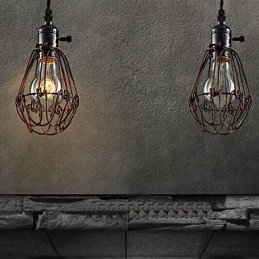 American Country Industrial Wind Lamp Retro Pieni Kattokruunu Rautahäkki