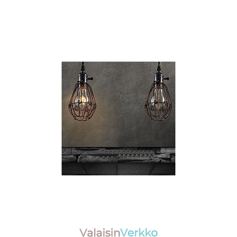 American Country Industrial Wind Lamp Retro Pieni Kattokruunu Rautahäkki