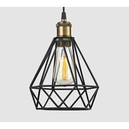 Industrial Wire CAGE RIIPPUVALAISIN Cafe Loft Varaston valaistus Musta johto