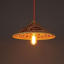 Bamboo Hat Kattokruunu Kattokruunu Lamppu Kala Ihmisten hatut