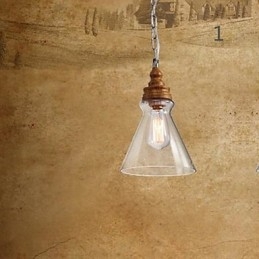 Wood Grain Crystal Droplight Cafe Valaistuslamput ja Lyhdyt