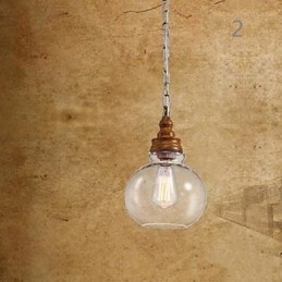 Wood Grain Crystal Droplight Cafe Valaistuslamput ja Lyhdyt