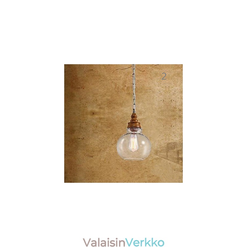 Wood Grain Crystal Droplight Cafe Valaistuslamput ja Lyhdyt