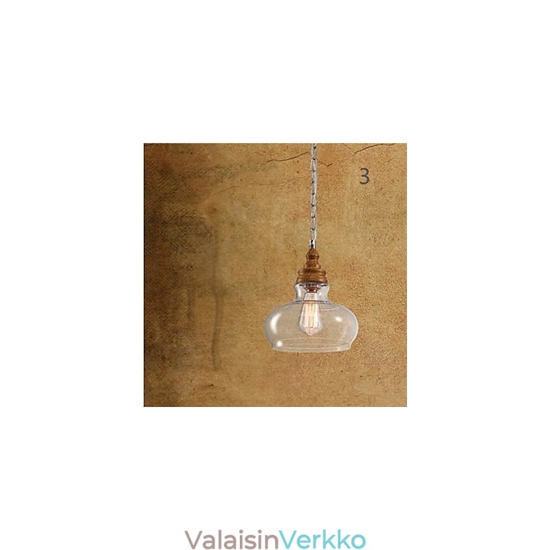 Wood Grain Crystal Droplight Cafe Valaistuslamput ja Lyhdyt