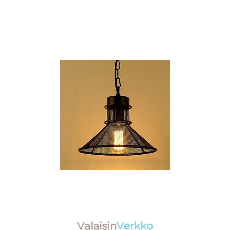 American Cafe Terrace Fashion Black Umbrella Grid Droplight