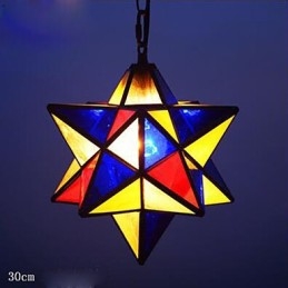 30 cm:n taiteellista yksilöllisyyttä luova kuisti Modern Stars -pisaravalolamppu