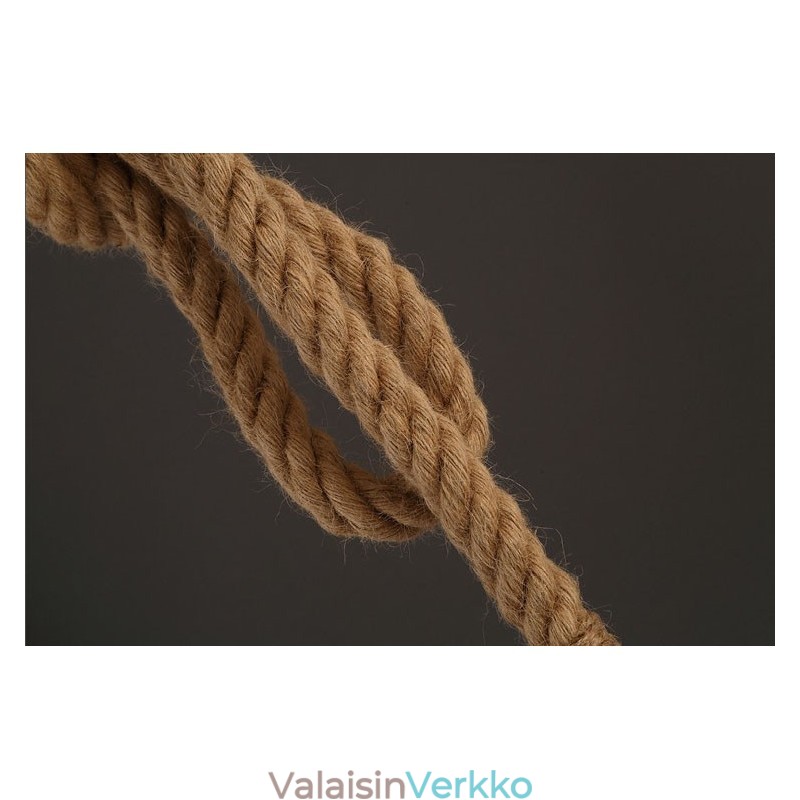 1 kevyt DIY Art hamppuköysi Kevyt luova hamppuköysikruunu, pitkä 100 cm Lähetä 1 lamppu