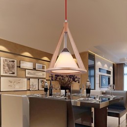 Designer Style Wood Kattokruunu valaisin Tyylikäs nykyaikainen kattokruunu