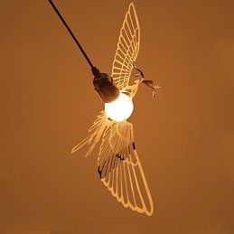 Luova moderni muotikoristelu ruostumattomasta teräksestä Bird Bird -pisaralamppu