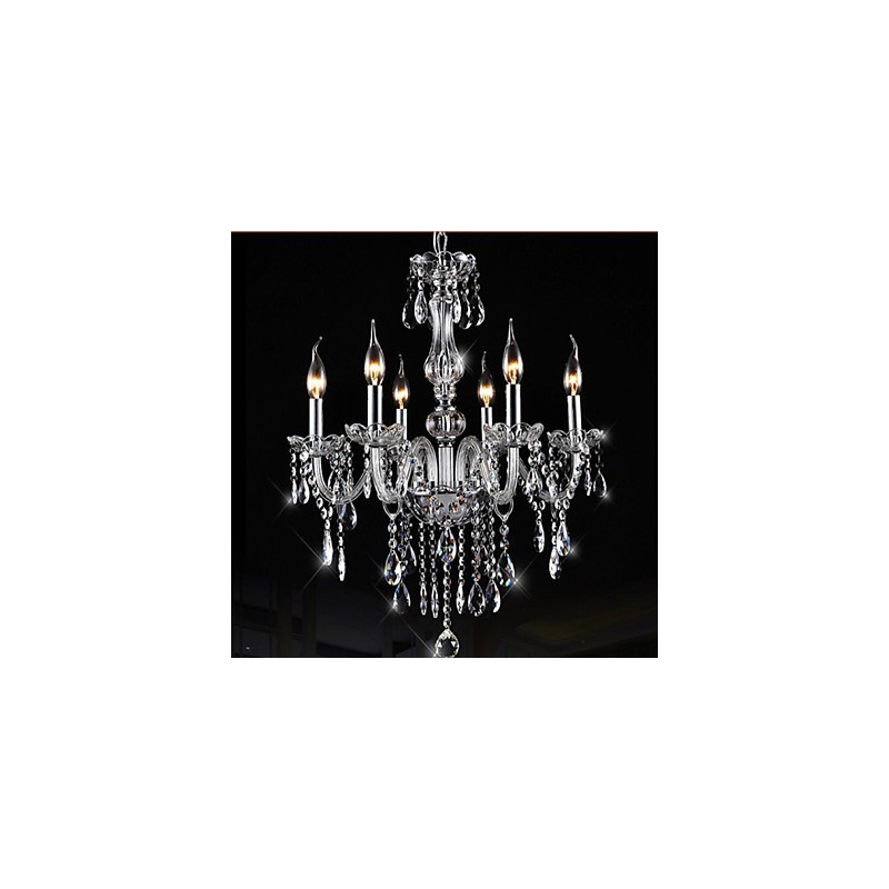 6 Arms Vintage Luxury Lighting K9 Crystal Kattokruunu Valaisin