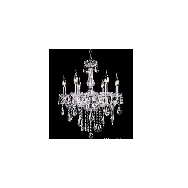 6 Arms Vintage Luxury Lighting K9 Crystal Kattokruunu Valaisin