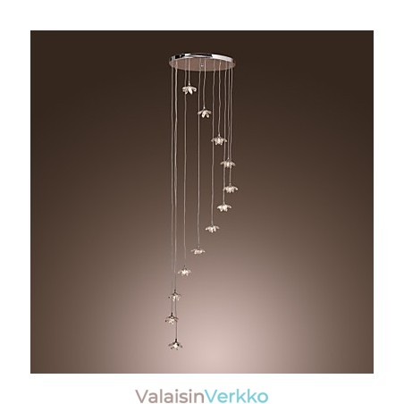 Moderni nykyaikainen kristalli minityylinen kromimetalliriippuvalaisin Moderni nykyaikainen kristalli minityylinen kromimetalliriippuvalaisin