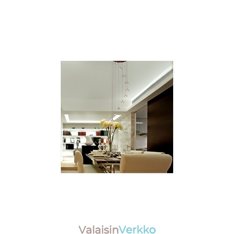 Moderni nykyaikainen kristalli minityylinen kromimetalliriippuvalaisin