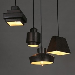 American Country Retro lasikattokruunu ruosteinen istuva droplight