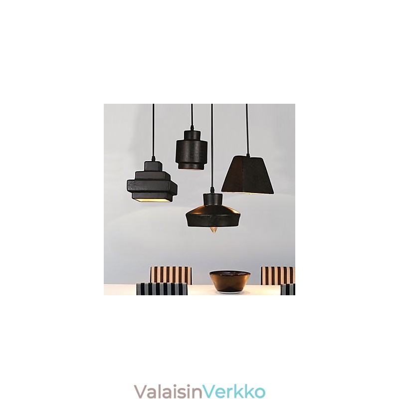 American Country Retro lasikattokruunu ruosteinen istuva droplight