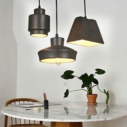American Country Retro lasikattokruunu ruosteinen istuva droplight