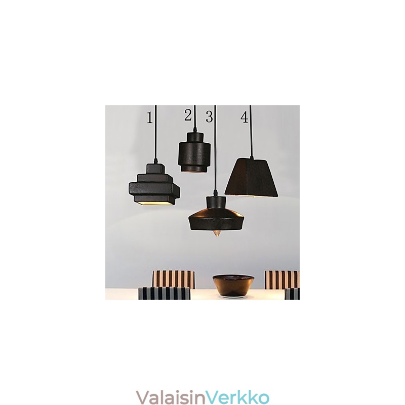 American Country Retro lasikattokruunu ruosteinen istuva droplight