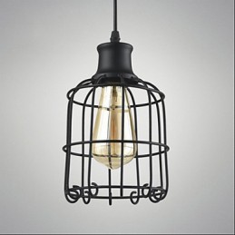Edison Vintage -valaisinriippuvalaisin kattokruunu häkkilamppuvarjostin