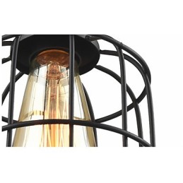 Edison Vintage -valaisinriippuvalaisin kattokruunu häkkilamppuvarjostin