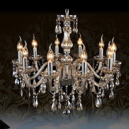 10 Lights Luxury Crystal Kattokruunu Konjakki Väri K9 Crystal Kattokruunu
