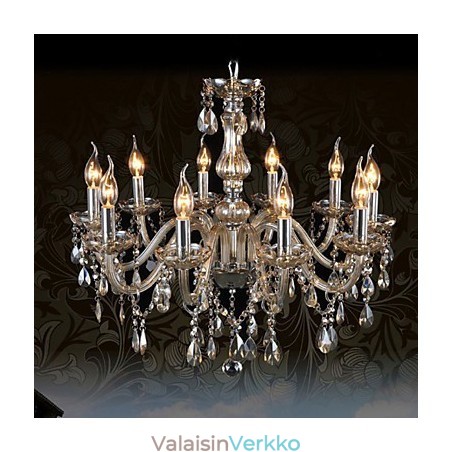 10 Lights Luxury Crystal Kattokruunu Konjakki Väri K9 Crystal Kattokruunu