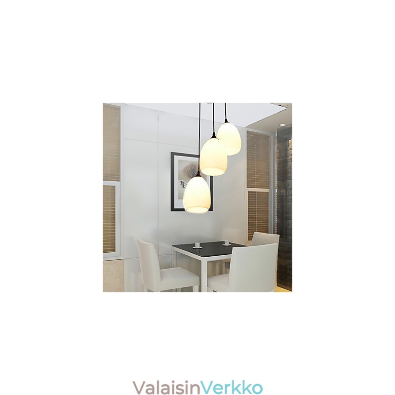 Nykyaikainen ja sovitettu L Creative Glass Ball Meals kattokruunulamppu