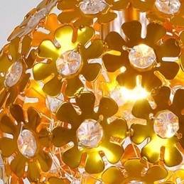 Moderni nykyaikainen Crystal Mini Style kultainen metallikattokruunu