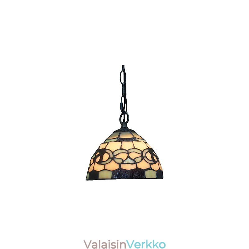 1 kevyt riippuvalaisin lasivarjostimella