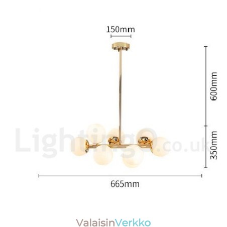 8 Light Moderni nykyaikainen kattokruunu lasivarjostimella 8 Light Moderni nykyaikainen kattokruunu lasivarjostimella
