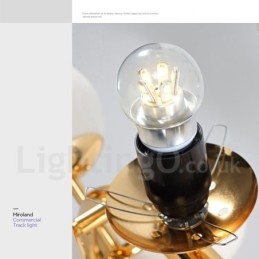 24 Light Moderni nykyaikainen kattokruunu lasivarjostimella