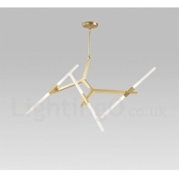 6 Light Modern Contemporary 2 Tasor Kattokruunu Light (musta kultainen)