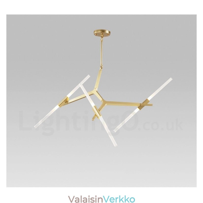 6 Light Modern Contemporary 2 Tasor Kattokruunu Light (musta kultainen)